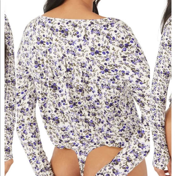 Free People / Kaya Print Cutout Bodysuit - Picture 2 of 2